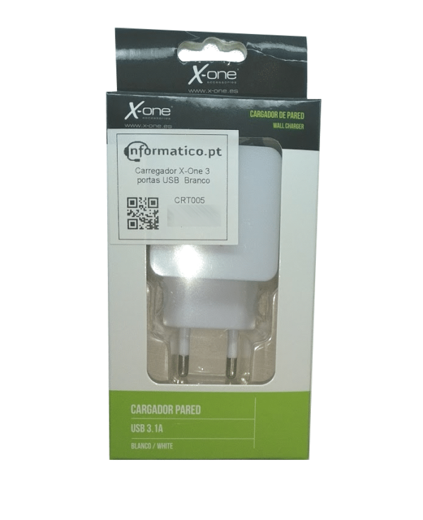 Carregador X-One 3 portas USB Branco 2