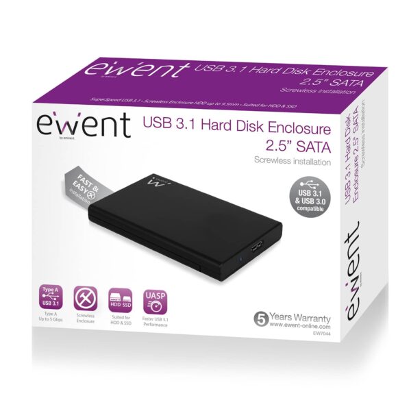 Caixa Disco Externo EWENT EW7044 2.5′ HDD/SSD SATA