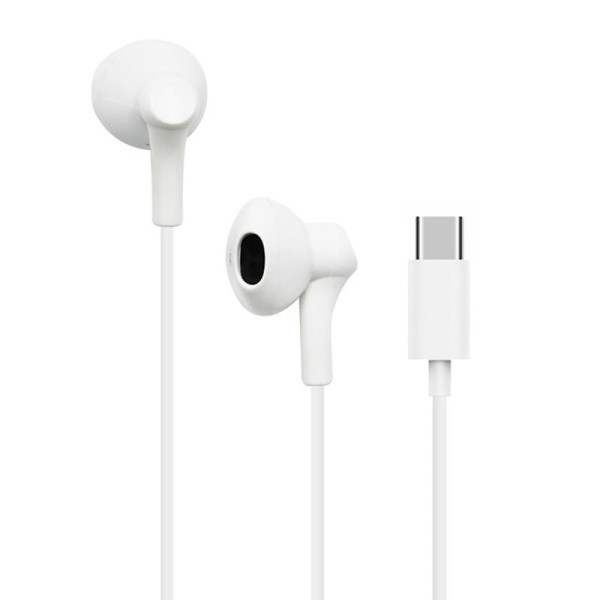 Auriculares Stereo USB Tipo-C COOL com micro - Branco