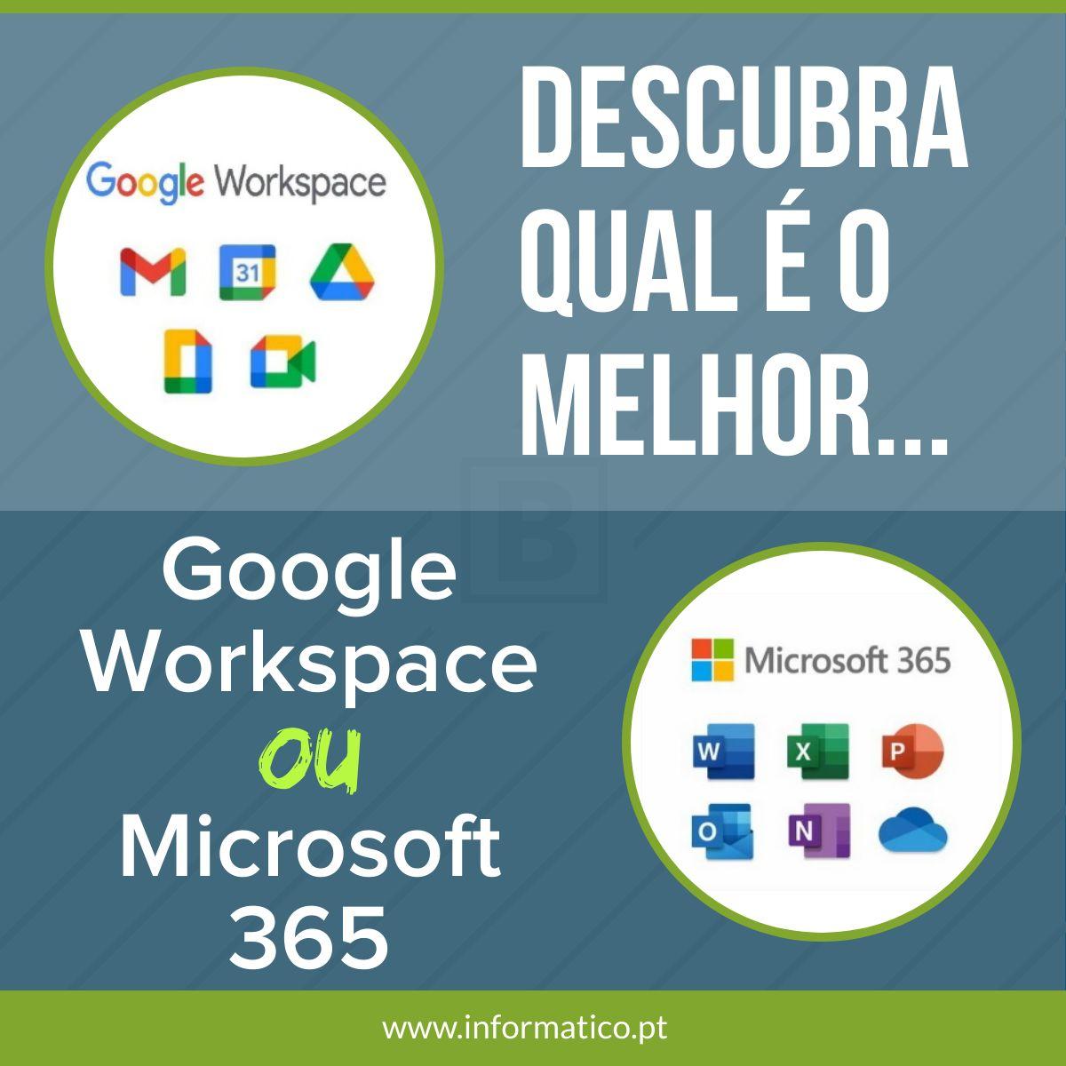 google workspace microsoft 365 melhor